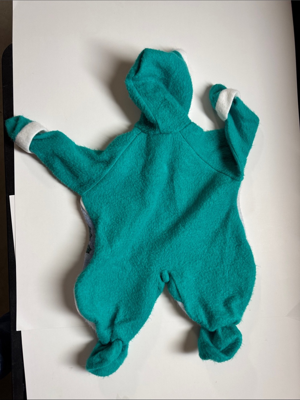 VTG 90s Sesame Street Elmo Christmas Fleece Pram Onesie 3/6M Made in Canada - Picture 8 of 8